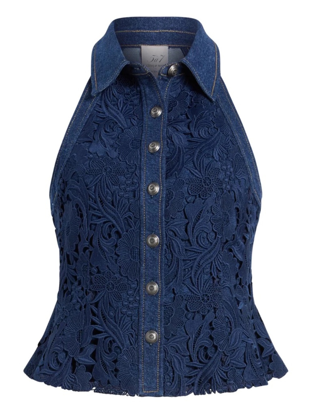 Cinq a Sept Ronin Jean Top- Navy/Oceane